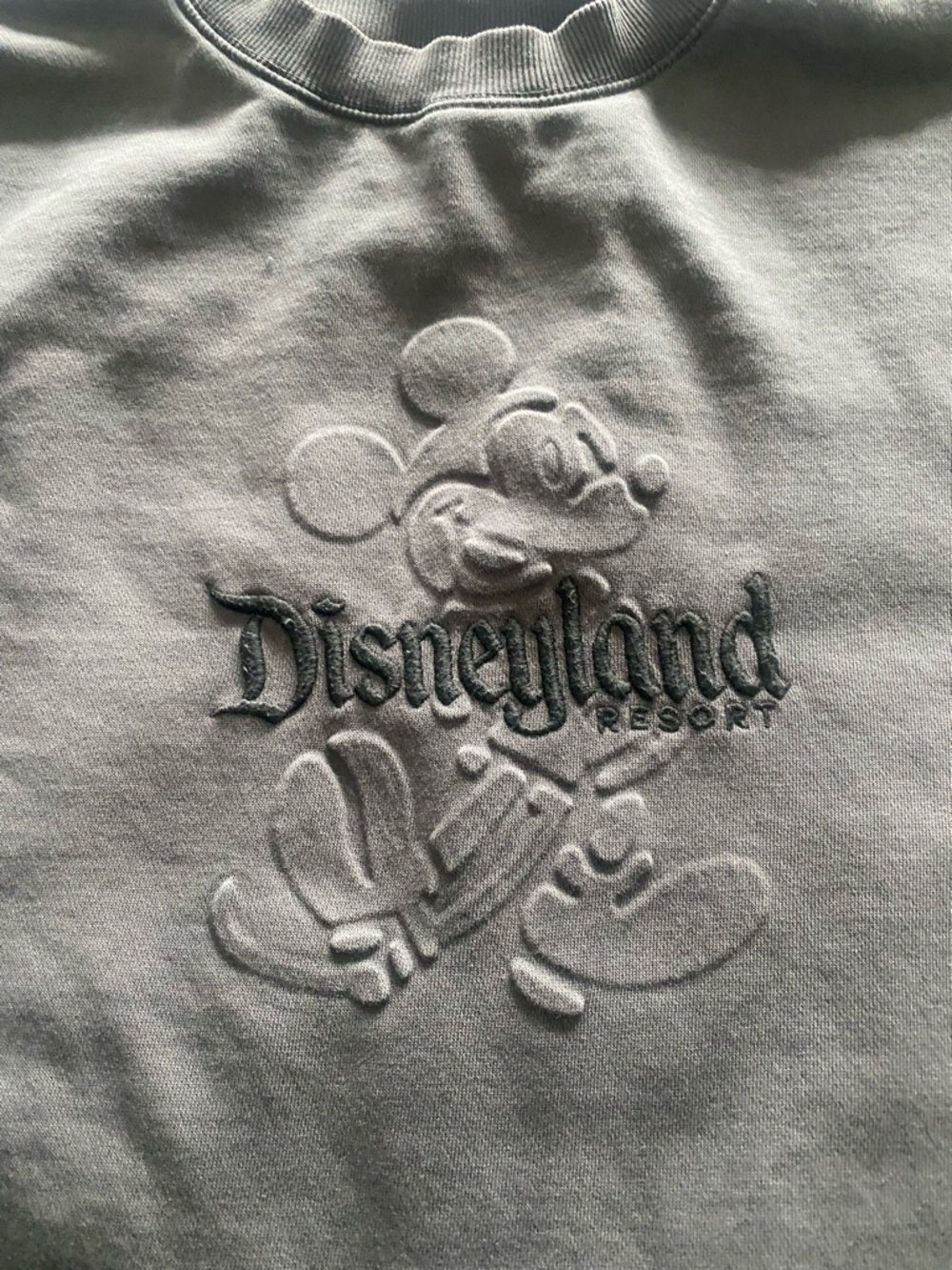 Women’s Gray Mickey Embossed Sweatshirt